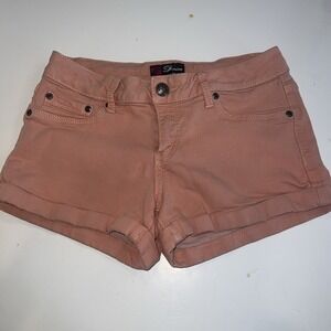 Vintage Bebe Denim Shorts Peach Colored